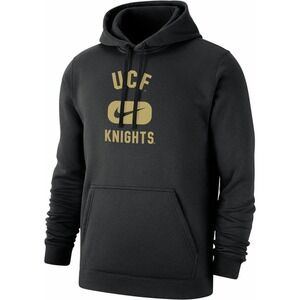 Nike UCF Knights Black Gold Pullover Club Fleece Hoodie Men's 2X Large NWT